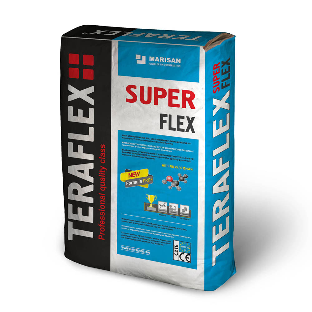 Флексово лепило за плочки ТЕРАФЛЕКС® SUPER FLEX 5-25 кг
