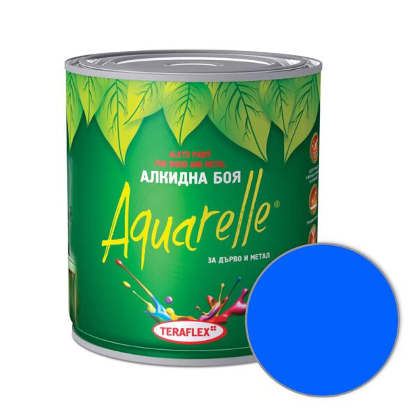 Боя за метал и дърво AQUARELLE - синя 0,600-17 л