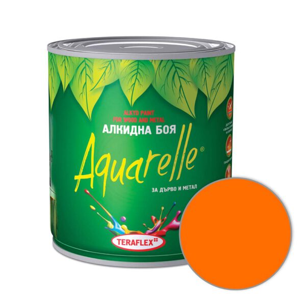 Боя за дърво и метал - Aquarelle, оранжева, 0,600-17 л.