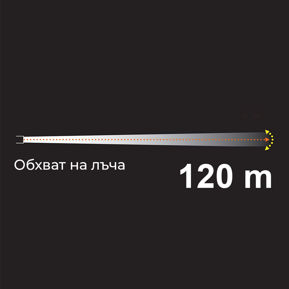 Водоустойчив професионален фенер - 100 лумена