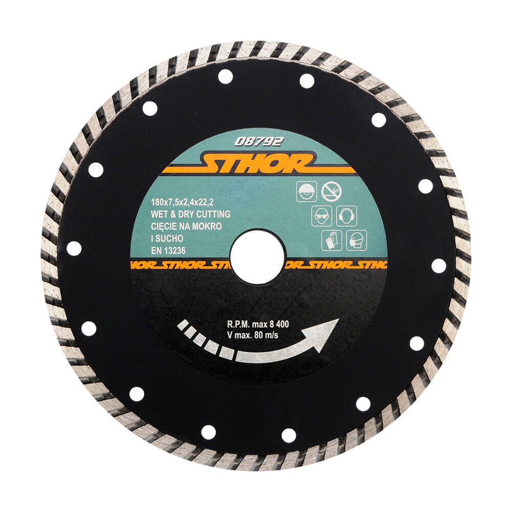 Диамантен диск за ъглошлайф за зидарски материали - Ø180 мм