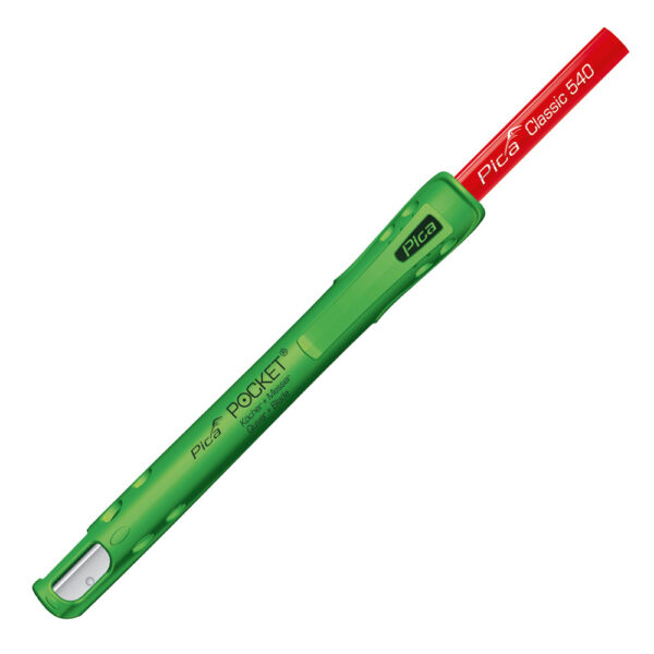 Строителен молив Pica - комплект 3 в 1 - държач, молив и острилка