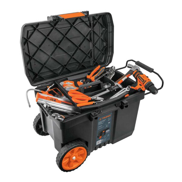 Куфар за инструменти на колела с телескопична дръжка